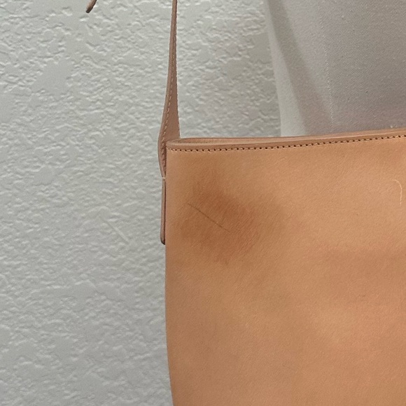 Jenni Kayne Natural Tan Leather Bucket Shoulder Bag NWT FLAW - Picture 10 of 10